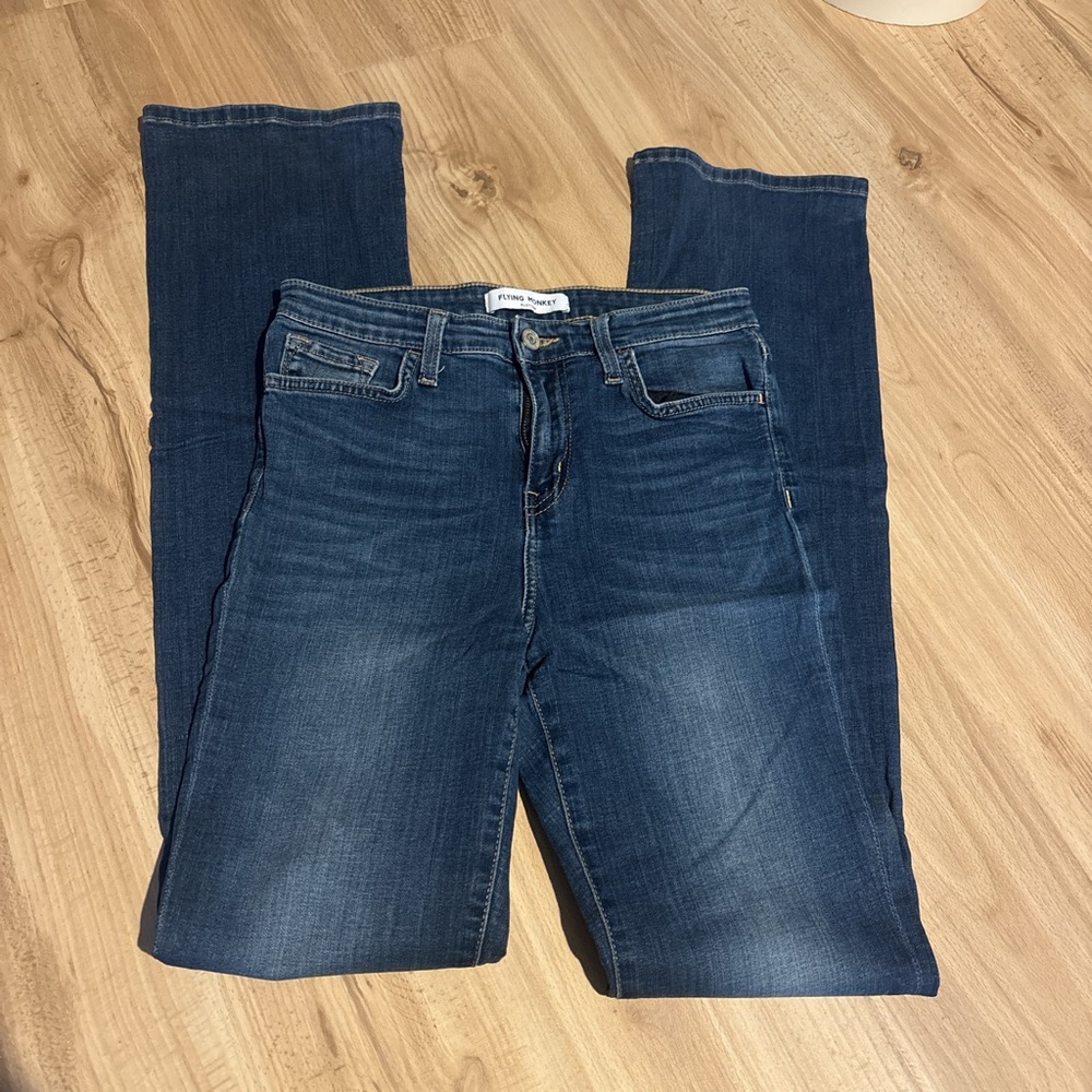 Flying Monkey Dark Blue Straight Leg Jeans